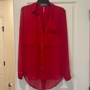Free People. Red tunic. Size m